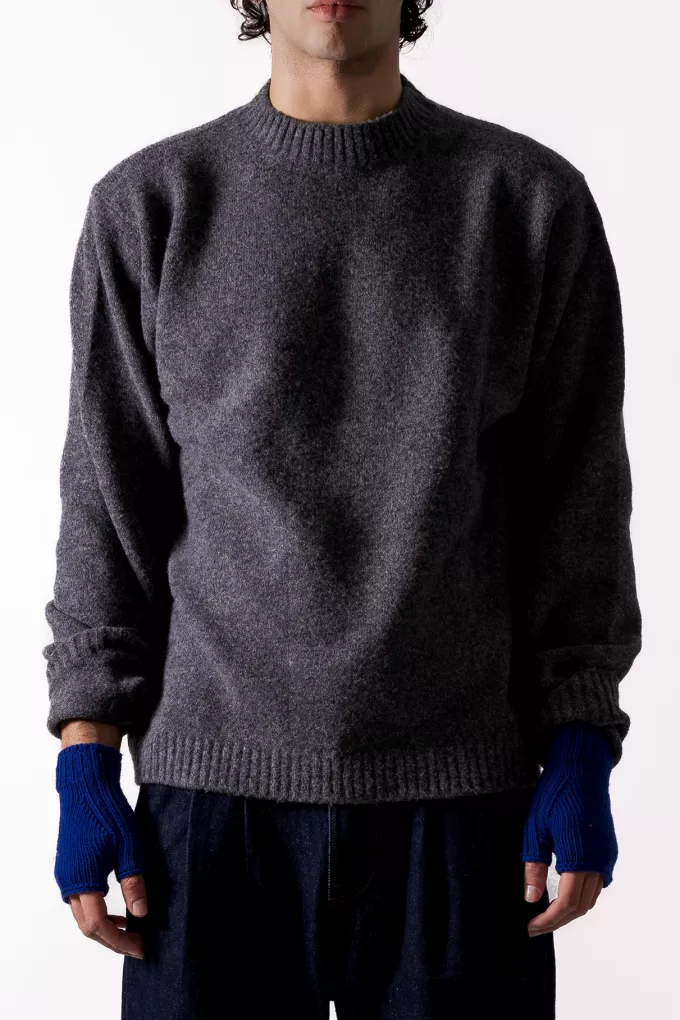 Petites mitaines bleues électrique en laine Mérinos - Gants 100% française